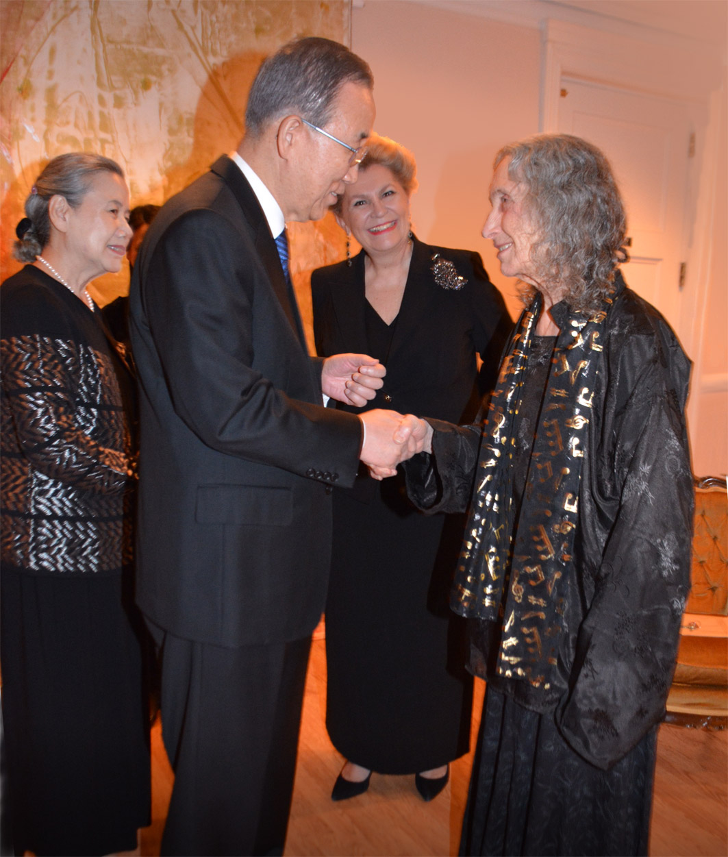 Ban Ki-moon with Agnes Kory